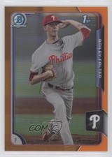 2015 Bowman Draft Chrome Orange Refractor 14/25 Bailey Falter #3 2x4