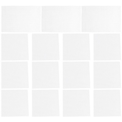15 Stück in 1 Set Mesh Plastik Leinwand Blätter Kreuzstich Nähen Plastik