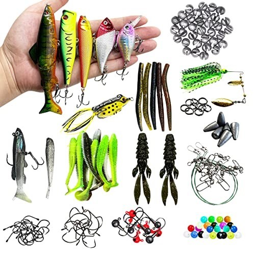Fishing Lures Kit with Crankbaits, Topwater Lures, Spinnerbaits, Jigs & Tackle B - Image 7