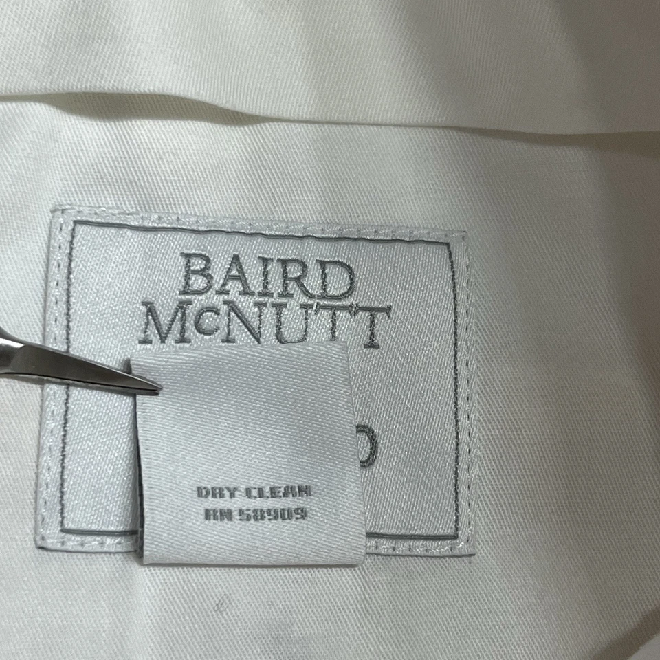 Murano x Baird McNutt Alex Fit Linen Pants Off White Men's Size 38X30 Cuffed - Image 4 of 4