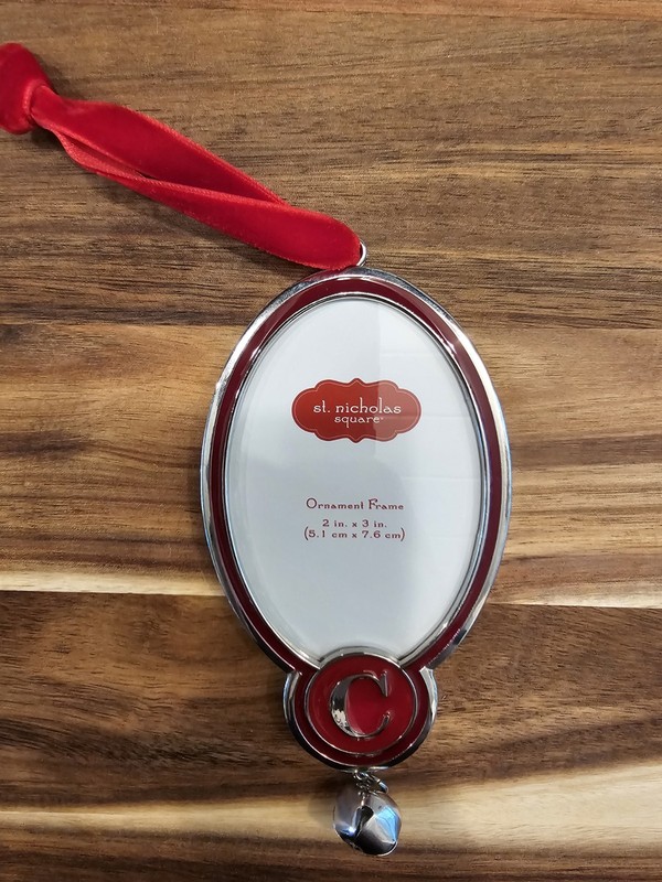 St. Nicholas Square Ornament Frame Letter "C" Holiday Kohls Christmas
