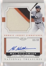 2016 Panini National Treasures 83/99 Mac Williamson #RJSV-MW Auto 5x8