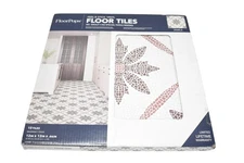 FloorPops Jamila Peel & Stick Vinyl Floor Tiles 12x12 FP6299 Burgundy 10pcs