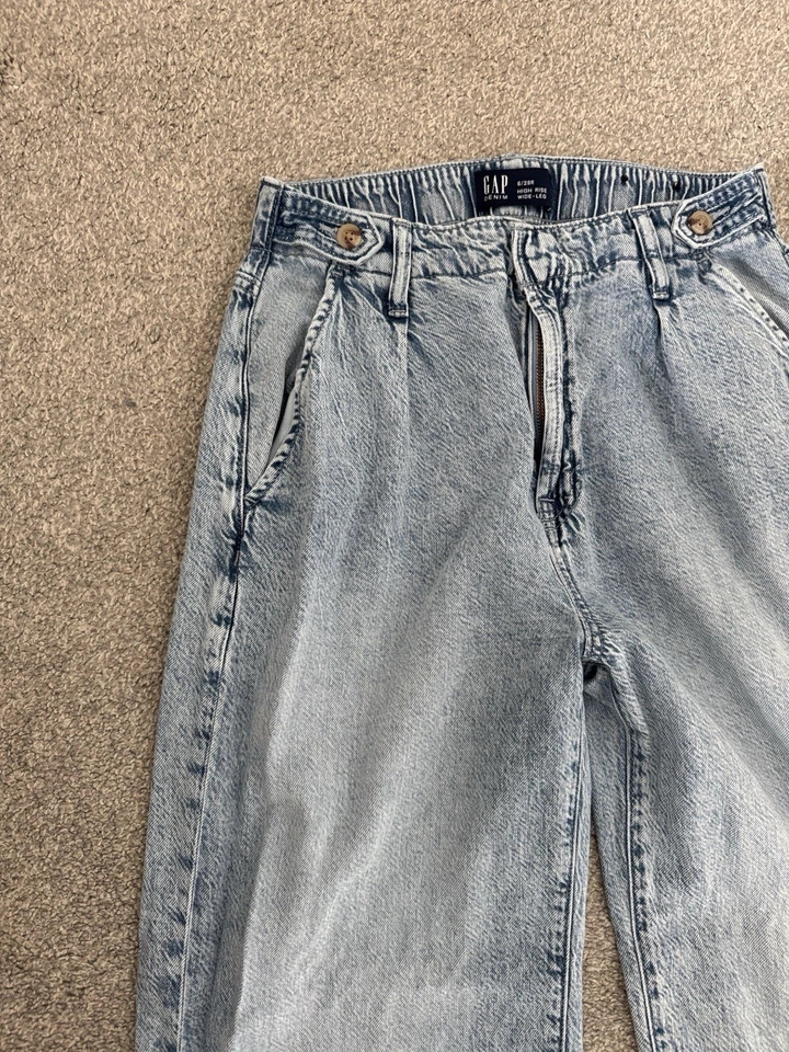 Pantalón Pierna Ancha Azul Gap 6 Regular Foto 2 de 4