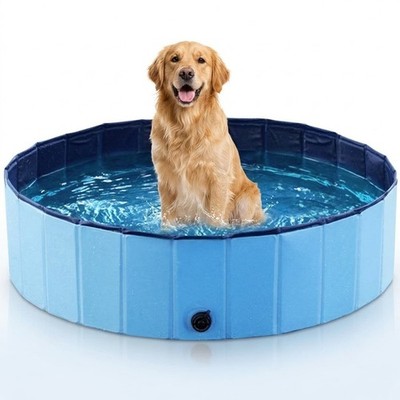 KANDONEX Hundepool Faltbar 120 x 30cm Robustes Planschbecken für Hunde & Kinder