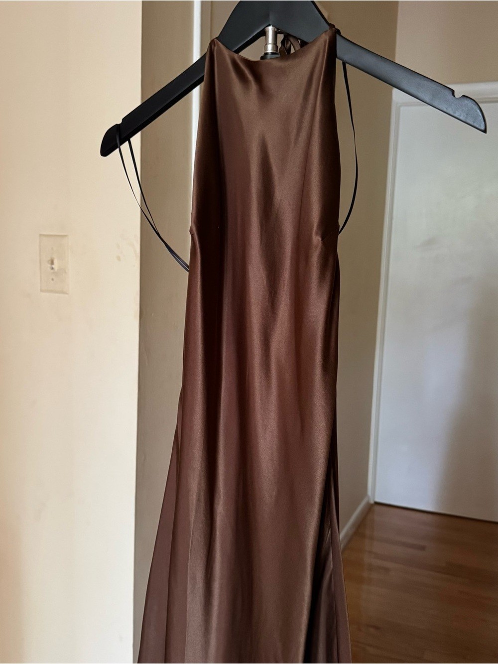 NWT Reformation Jeany Silk Dress Pinecone Brown Small image 10