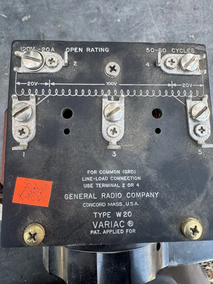 Transformador de CA variable General Radio Variac tipo W20 20 amperios Foto 3 de 4