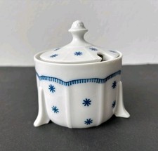 Vintage Thomas Bavaria blaue Sterne Marmeladendose 3 Füße