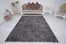 6x8 Turkish Vintage Rug Oushak Area Rug Antique Pink Rug, Handmade Carpet, 989