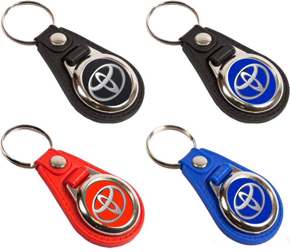 TOYOTA, Leather Look Key Ring, Key Fob, CHOOSE COLOUR