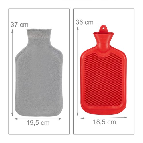 Wärmflasche Heißwasserflasche Warmflasche Warmwasserbeutel Gummiwärmflasche - Bild 4 von 10