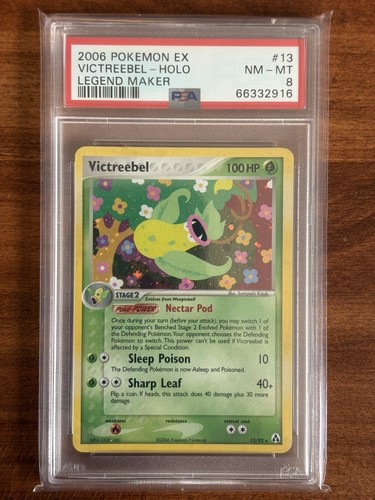 PSA 8 NM-MT Victreebel #13 EX Legend Maker Holo 2006 Pokemon English - LOW POP