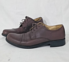 Chaps Ralph Lauren Mens Cap Toe Oxford Casual Dress Shoes 96-7707 Brown Size 10M