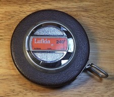 Vintage Lufkin 240" Nubian Tape ~120P  ~Vintage Reel-back Diameter Tape Measure
