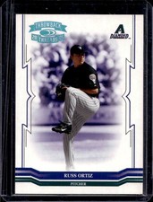 2005 Donruss Throwback Threads Russ Ortiz Platinum Blue Century Proof #/10
