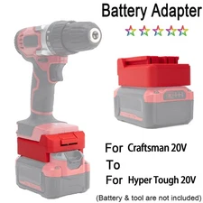 Adapter For Craftsman 20V Li-Ion Battery To For Hyper Tough 20V Drill Tools