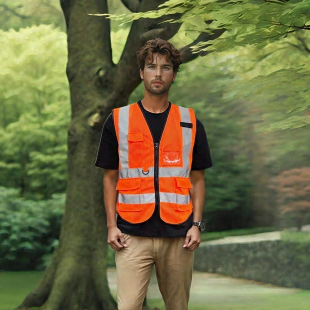 Safety Vest for Road Crew, Hi Vis Reflective High Visibility Strips Outdoor - product detail image 6