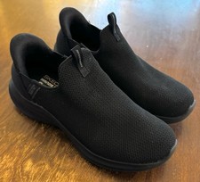 SKECHERS Hands Free SLIP-INS Swift Fit MESH Sneakers in BLACK - Women's Size 7