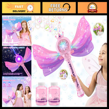 LED Bubble Wands for Kids - Music  Lights Bubble Machine, Outdoor Party Toy, Gi
