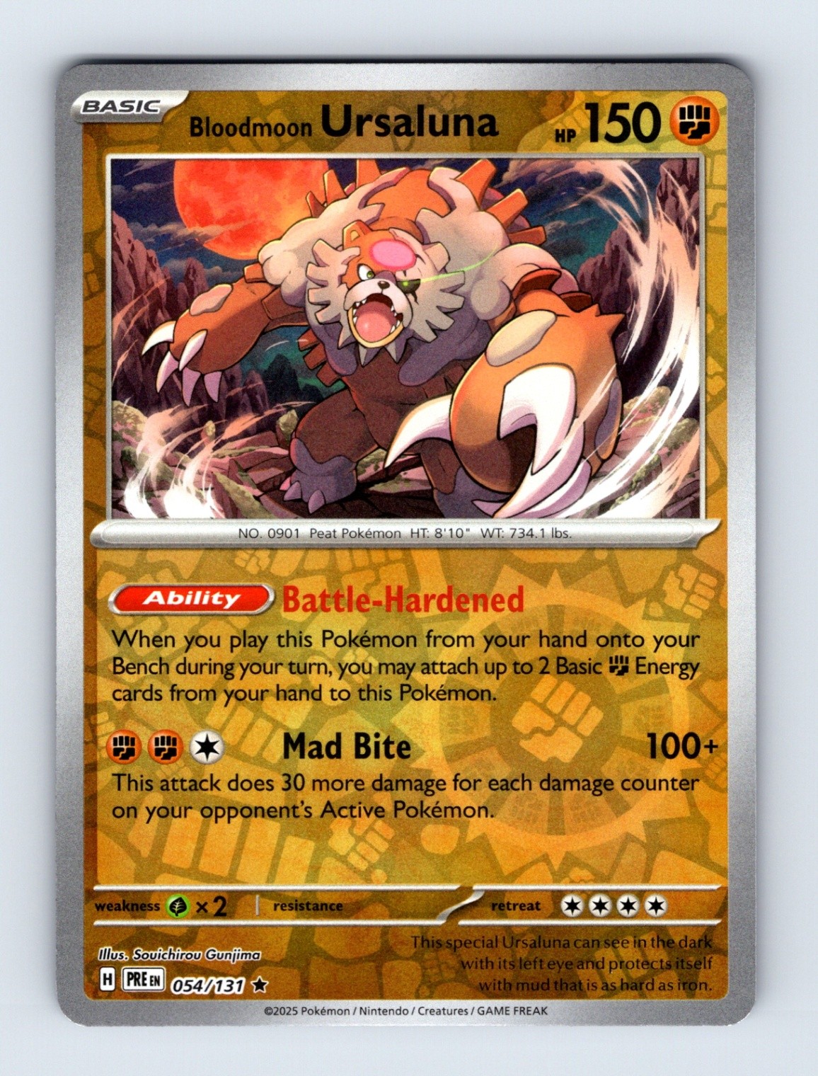 Bloodmoon Ursaluna 054/131 Reverse Holo SV: Prismatic Evolutions 054/131 NM/LP