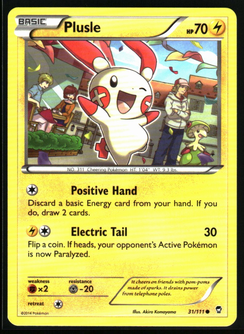 2014 XY - Furious Fists Plusle #31 Non Holo Pokemon Card