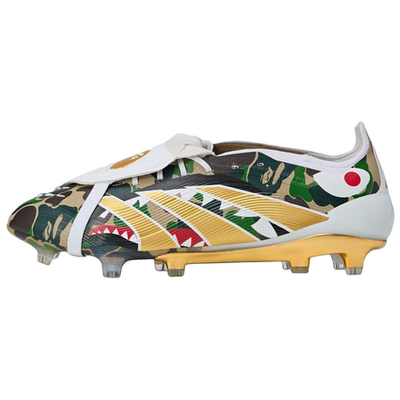 BAPE x Adidas PREDATOR ELITE Soccer Shoes Mens Brown Green JS3104