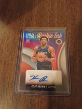 2023-24 Panini Hoops Premium Stock Silver Rookie Ink Auto Kobe Brown #RI-BRW