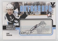 2009-10 ITG Heroes and Prospects Vault Black Cody Franson #A-CF Auto 06x7