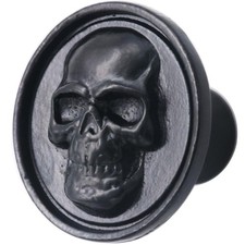 1 Pack Black Zinc Skull Skeleton Cabinet Knobs, Drawer Pulls  Door Handles, ...