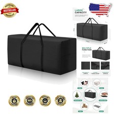 Extra Large Patio Cushion Storage Cover 177 Gal Waterproof Oxford Zipper Handles