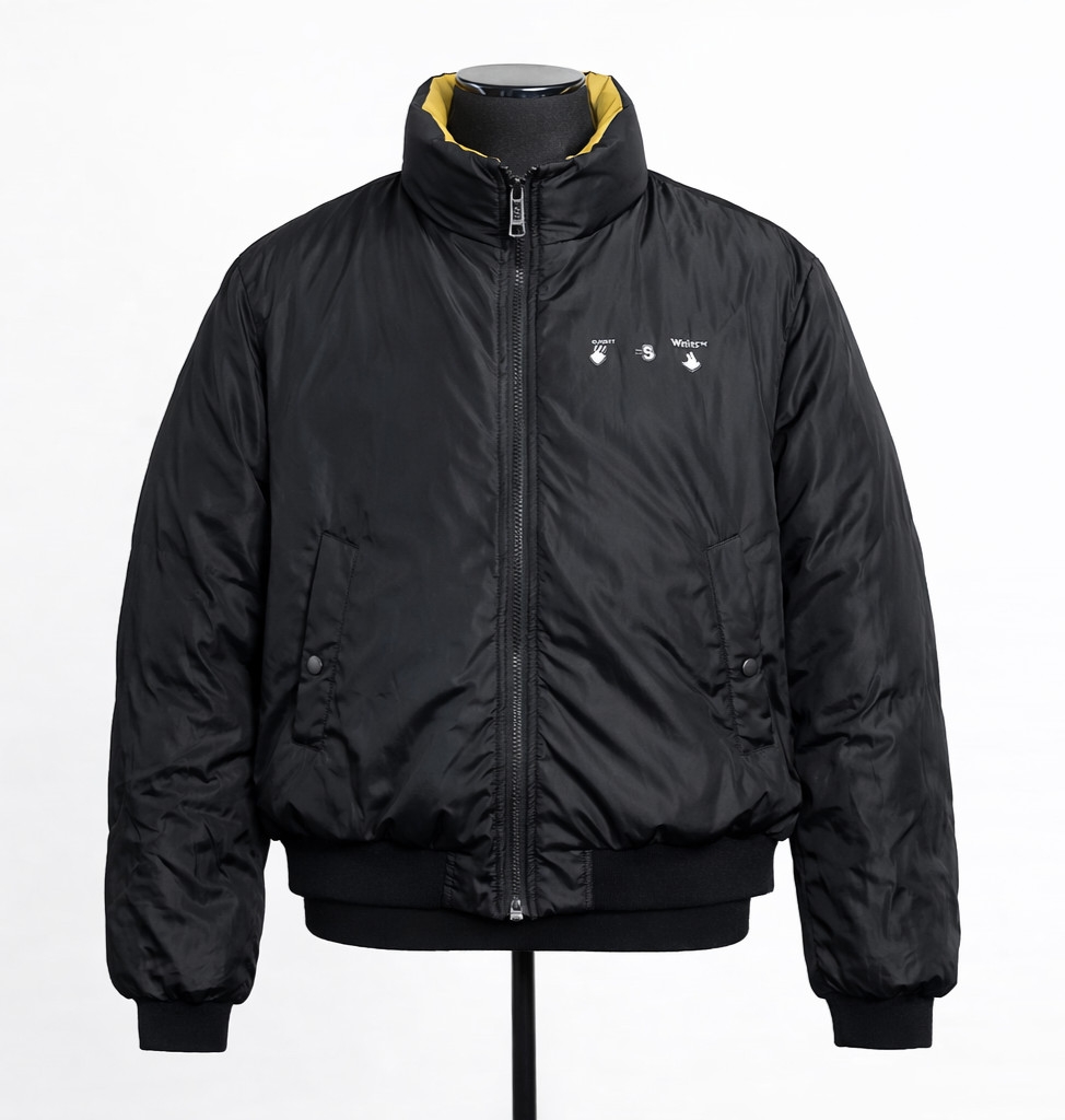 Off-White Reversible Yellow Down Puffer Jacket Si… - image 2