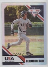 2020 USA Baseball Stars & Stripes Longevity Flag Black 3/5 Benjamin Reiland 03j5