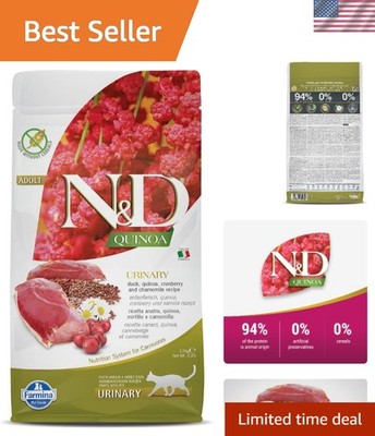 Farmina Quinoa & Cranberry Duck Formula Cat Food for Urinary Health, 3.3lb