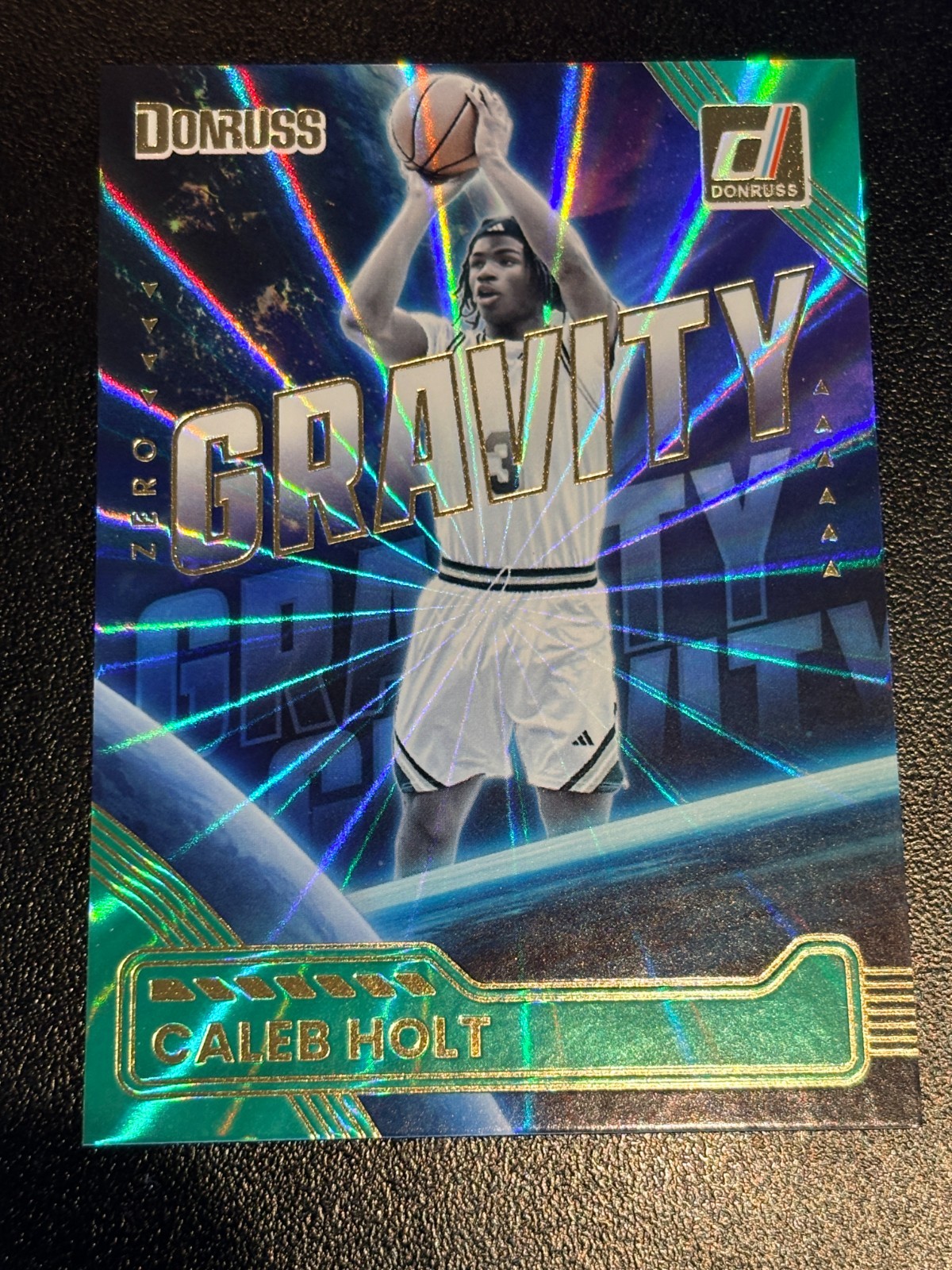 Caleb Holt - 2025-26 Donruss - Holo Green Laser - Zero Gravity #2 - Arizona