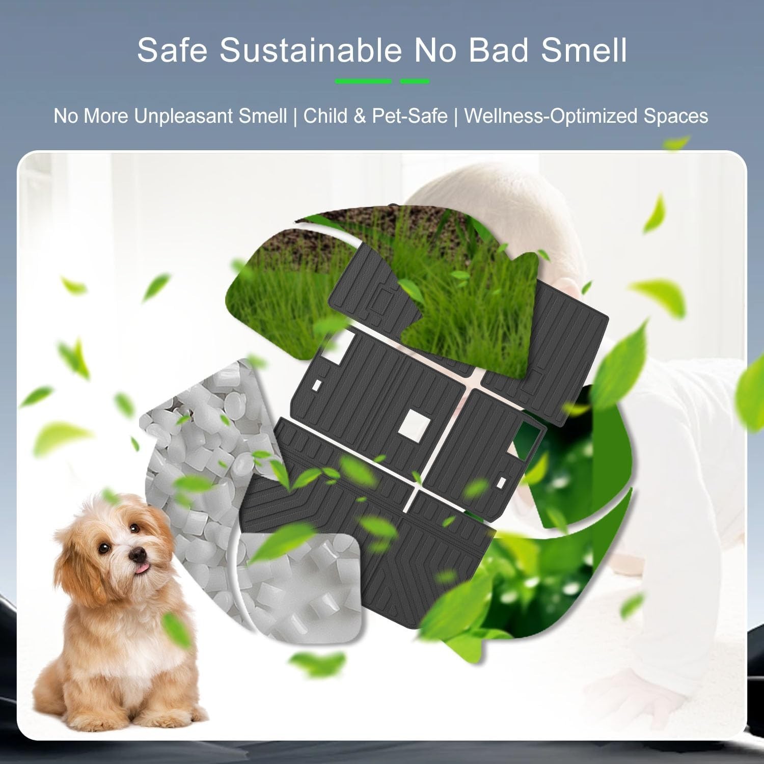 For 2009-2017 Chevy Traverse 08-17 Enclave Cargo Trunk Mat Cargo Liner Backrest