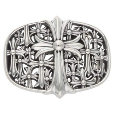 Chrome Hearts BUCKL 1.5 1.5 Cross Silver Buckle Silver 249.5g 717052 OS06
