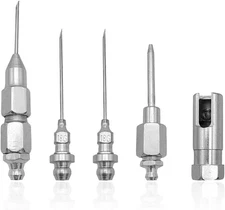 5 PCS Grease Gun Needle Nozzle Kit, Steel Tips... 