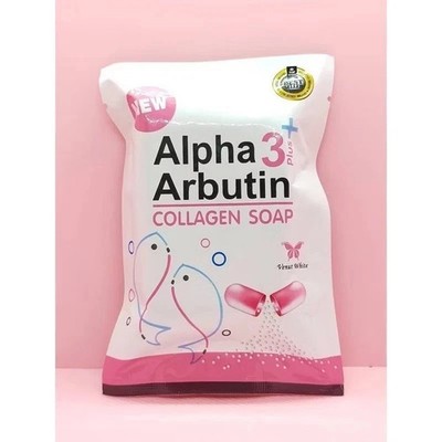 2 Pack Alpha 3 Plus Arbutin Collagen Whitening Soap   Skin Brightening, Glow
