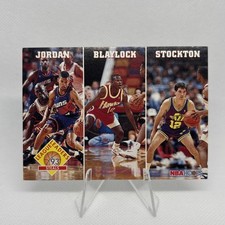 1993-94 NBA Hoops Card Michael Jordan Stockton Blaylock #289 Skybox Steal Leader