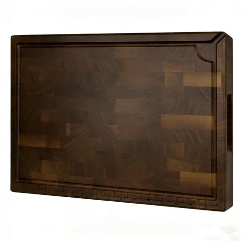 End Grain Cutting Board, Reversible Large Thick Black Walnut Wood Charcuterie...