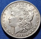 1899-P Morgan Silver Dollar $1 AU About Uncirculated Semi-Key Date