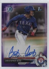 2017 Bowman Draft Chrome Pick Purple Refractor Chris Seise Christopher Auto 13iq