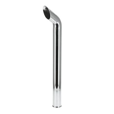 Exhaust Stack - 3-15/16'' FL x 48'' Curved Chrome fits John Deere 4430 4440 4450