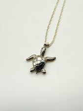 Turtle Pendant For Ashes Cremation Keepsake Jewelry 925 Sterling Silver