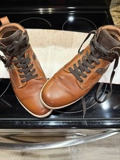 Bass Tristan Mens Boots 9 1/2 M Leather Uppers Brown Good Condition, Gently Worn