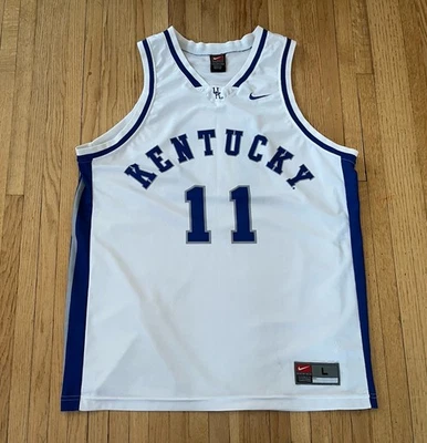 Kentucky Wildcats Vintage Nike Basketball Jersey Mens L #11 White USA - Image 1 of 4
