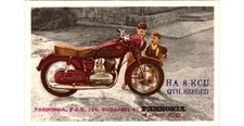 1962 Szeged Hungary QSL Postcard Pannonia T5 Motorcycle HA8KCU HAM Radio Contact