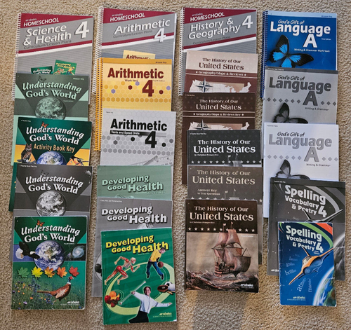 ABEKA Fourth 4th Grade Lot Books Teacher Manuals All Subjects Homeschool - Picture 2 of 6