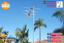 Yagi Outdoor TV Antenna 250 Mile Long Range UHF VHF FM Digital Reception