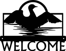Loon Lake Bird Welcome Sign - Made in America - Outdoor Decor